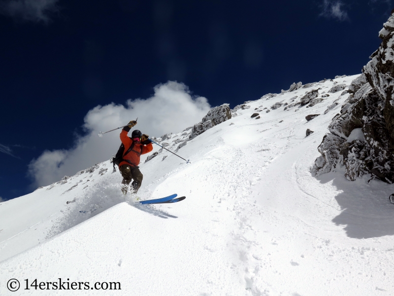 Frank Konsella skiing North Arapahoe Peak in the Indian Peaks Wilderness. 