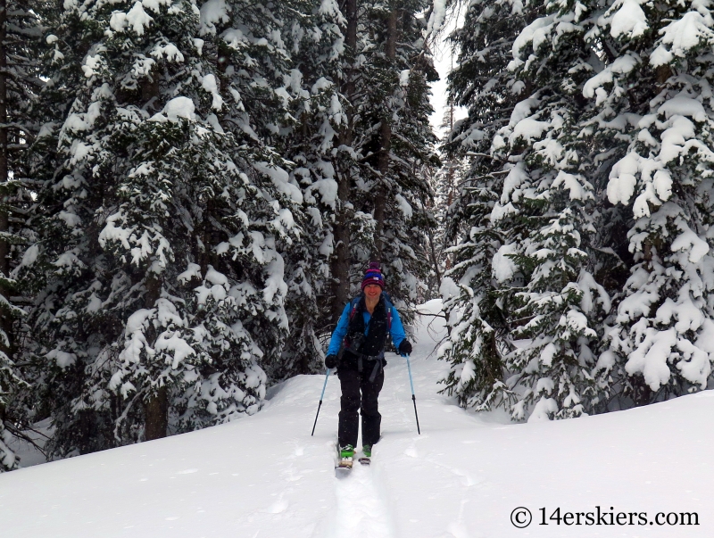 Backcountry skiing on Outpost Peak in the Gore Range. 