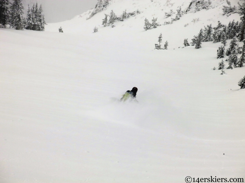 powder day on park cone