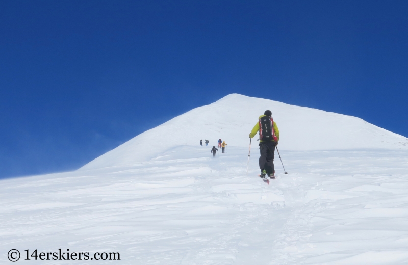 Backcountry skiing on Quandary Peak.