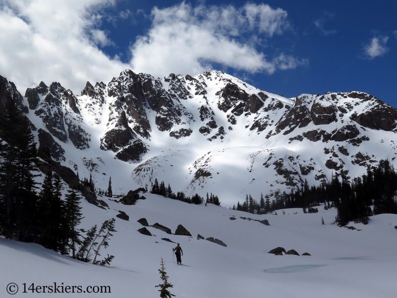 Backcountry skiing Red Peak in the Gore Range.