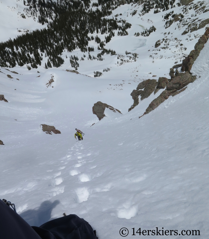 Backcountry skiing Big Bad Wolf on Red Peak in the Gore Range. 