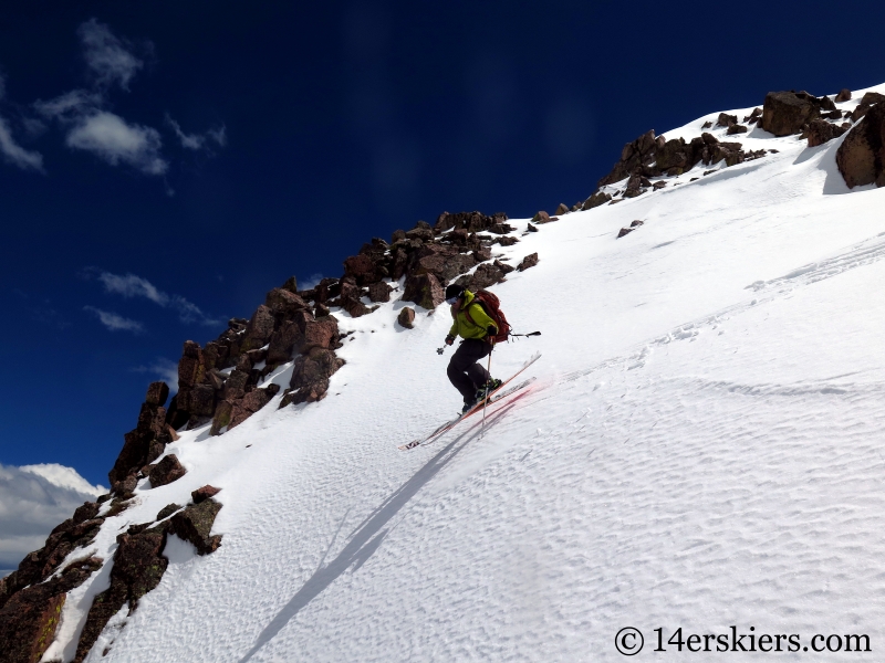Larry Fontaine backcountry skiing Big Bad Wolf on Red Peak in the Gore Range.