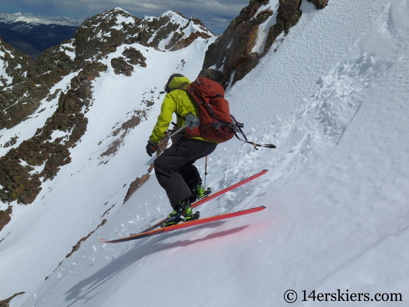 Larry Fontaine backcountry skiing Big Bad Wolf on Red Peak in the Gore Range.