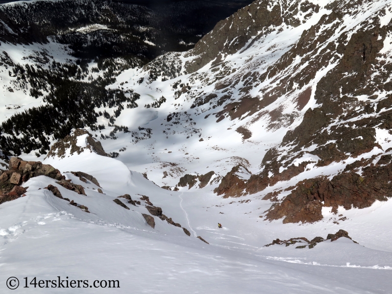 Larry Fontaine backcountry skiing Big Bad Wolf on Red Peak in the Gore Range.