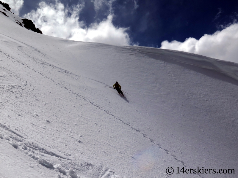 Larry Fontaine backcountry skiing Big Bad Wolf on Red Peak in the Gore Range.