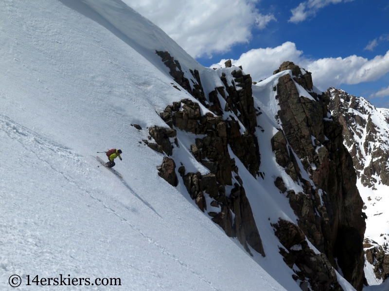 Larry Fontaine backcountry skiing Big Bad Wolf on Red Peak in the Gore Range.