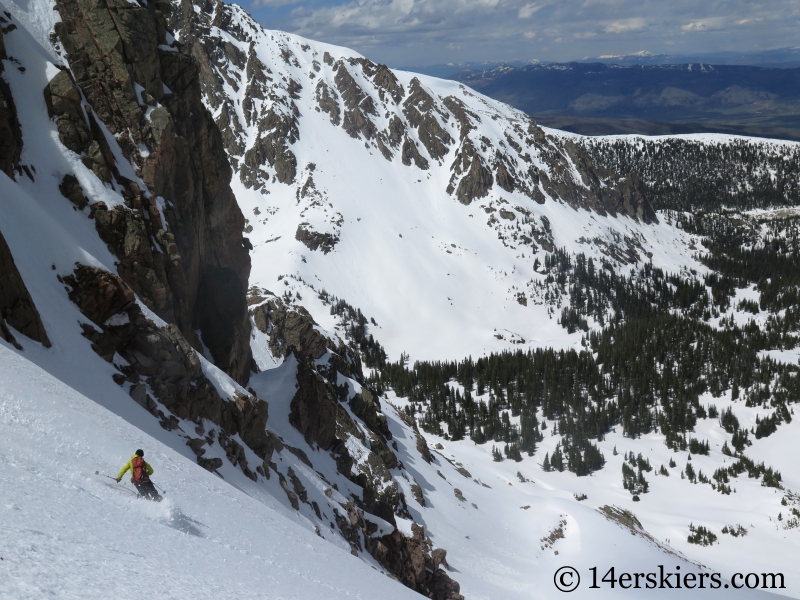 Larry Fontaine backcountry skiing Big Bad Wolf on Red Peak in the Gore Range.