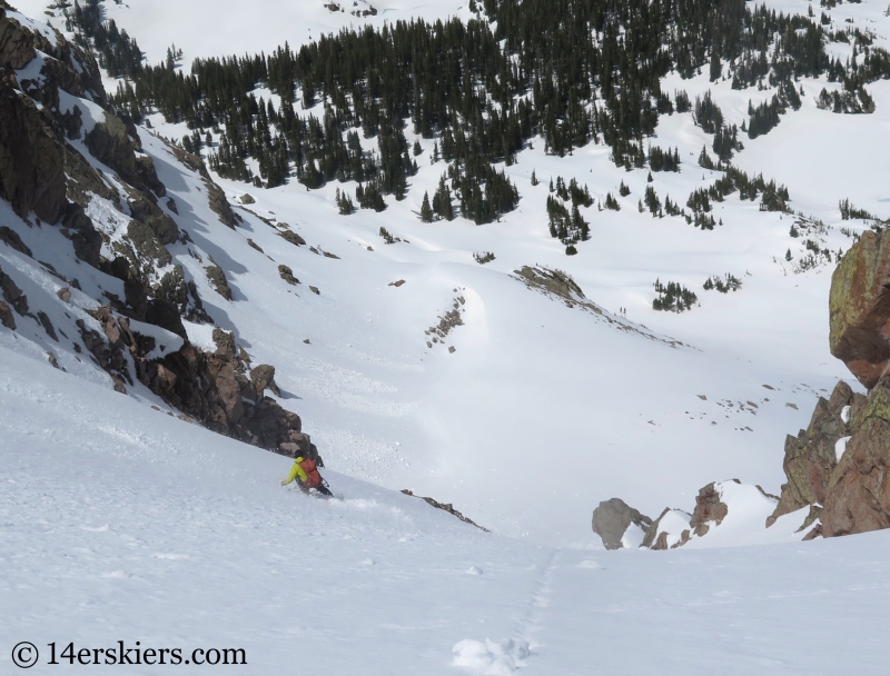 Larry Fontaine backcountry skiing Big Bad Wolf on Red Peak in the Gore Range.
