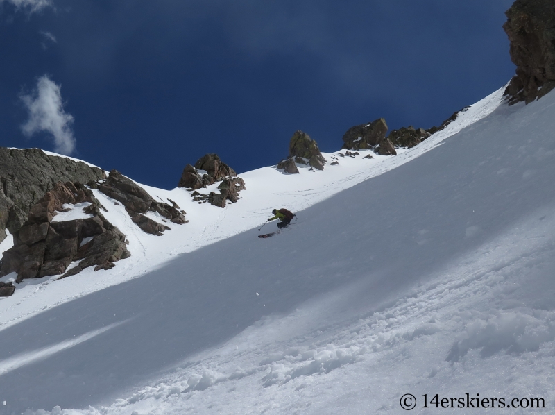 Larry Fontaine backcountry skiing Big Bad Wolf on Red Peak in the Gore Range.