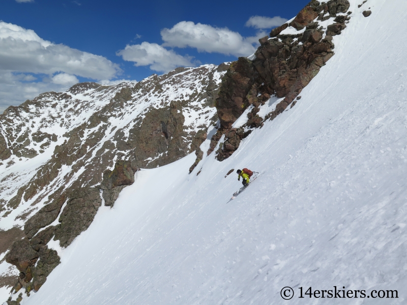 Larry Fontaine backcountry skiing Big Bad Wolf on Red Peak in the Gore Range.