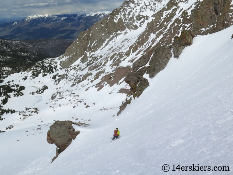 Larry Fontaine backcountry skiing Big Bad Wolf on Red Peak in the Gore Range.