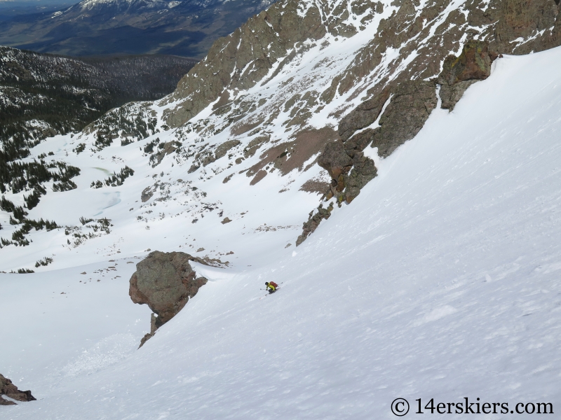 Larry Fontaine backcountry skiing Big Bad Wolf on Red Peak in the Gore Range.