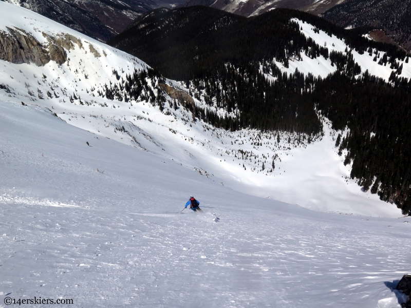 Skiing the Stammberger face