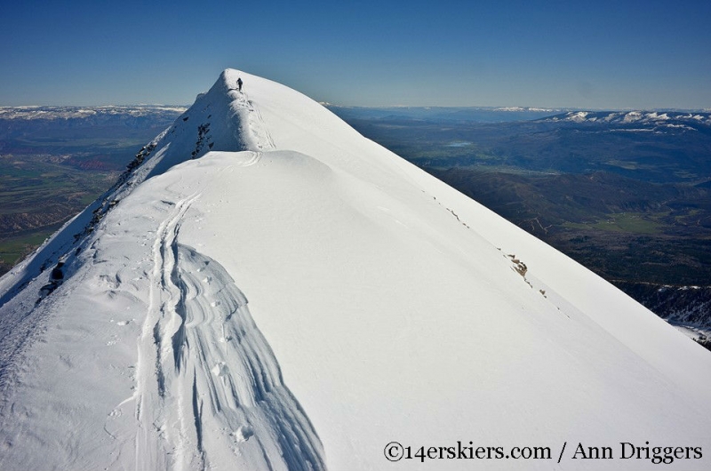 Backcountry skiing on Mount Sopris. 