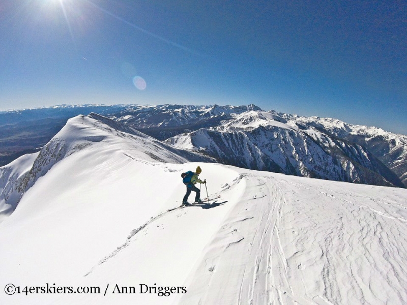 Backcountry skiing on Mount Sopris. 