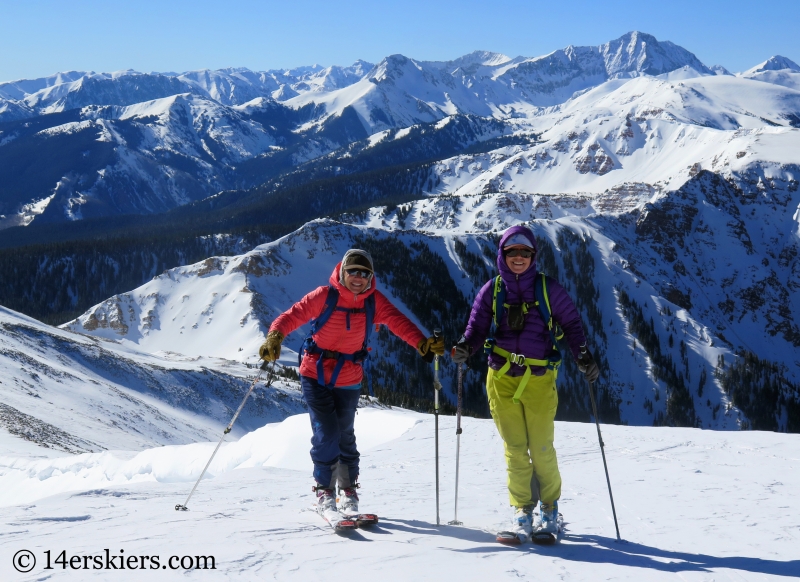 Backcountry skiing on Mount Sopris. 