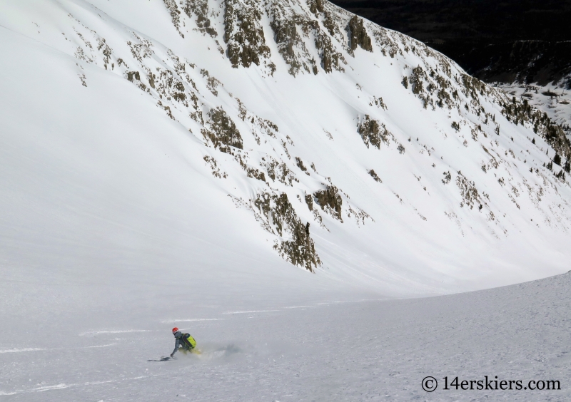 Ann Driggers bakcocuntry skiing the Elbow on Mount Sopris.