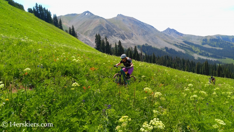 Brittany Konsella mountain biking trail 583 near Crested Butte.