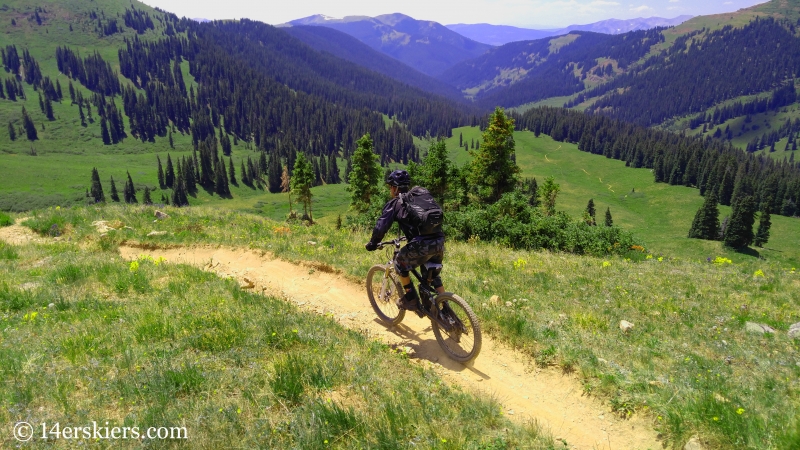 Larry Fontaine mountain biking trail 400 near Crested Butte. 