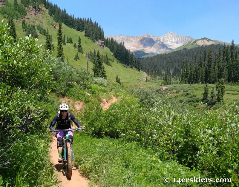 Brittany Konsella mountain biking trail 400 near Crested Butte.