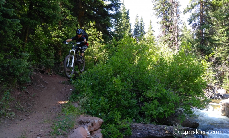 Larry Fontaine riding Cement Creek trail near Crested Butte.