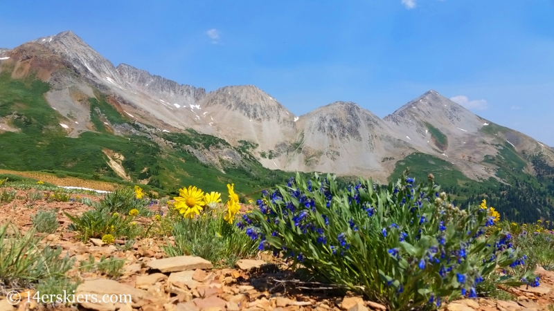 Star Peak and Taylor Peak from trail 583 near Crested Butte.