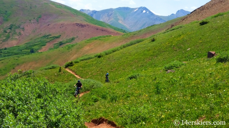 Mountain biking near Star Pass near Crested Butte.