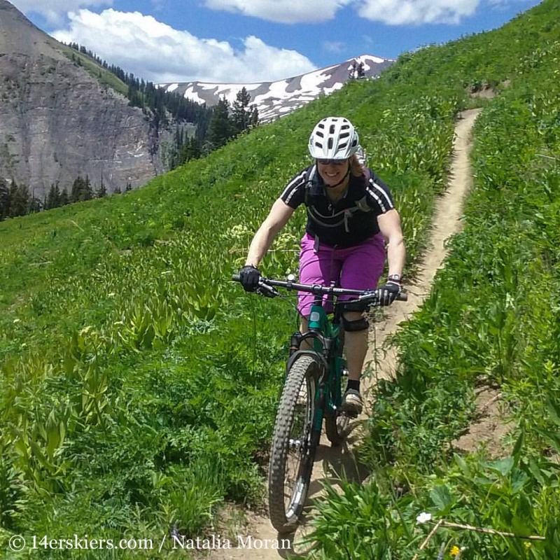 Brittany Walker Konsella mountain biking on Trailriders 401 near Crested Butte, CO.