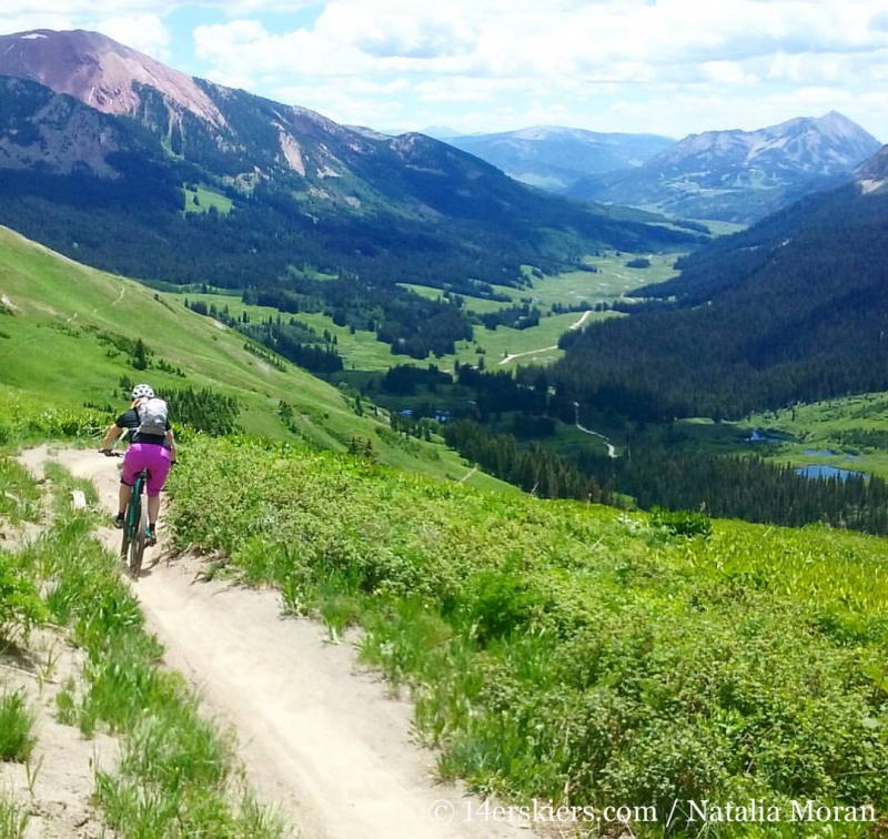 Brittany Walker Konsella mountain biking on Trailriders 401 near Crested Butte, CO.