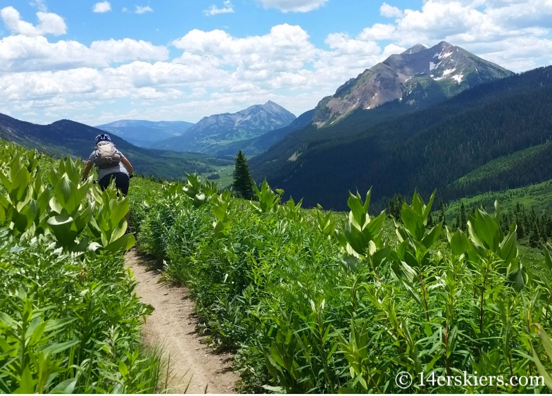 Natalie Moran mountain biking on Trailriders 401 near Crested Butte, CO.