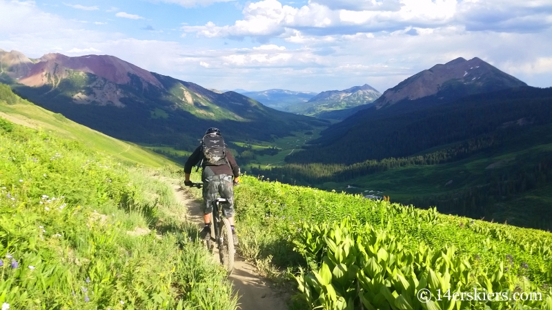 Larry Fontaine mountain biking 401 near Crested Butte, CO.