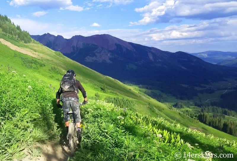 Larry Fontaine mountain biking 401 near Crested Butte, CO.