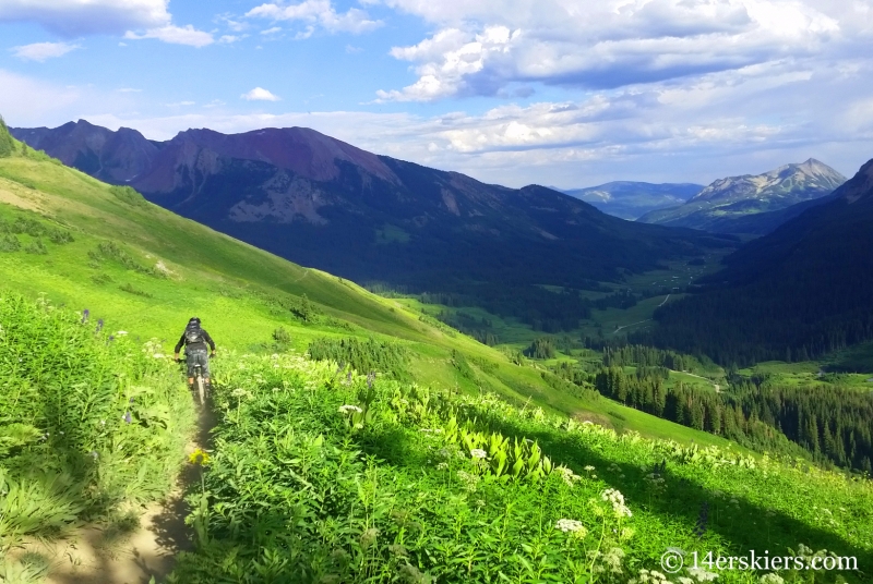 Larry Fontaine mountain biking 401 near Crested Butte, CO.