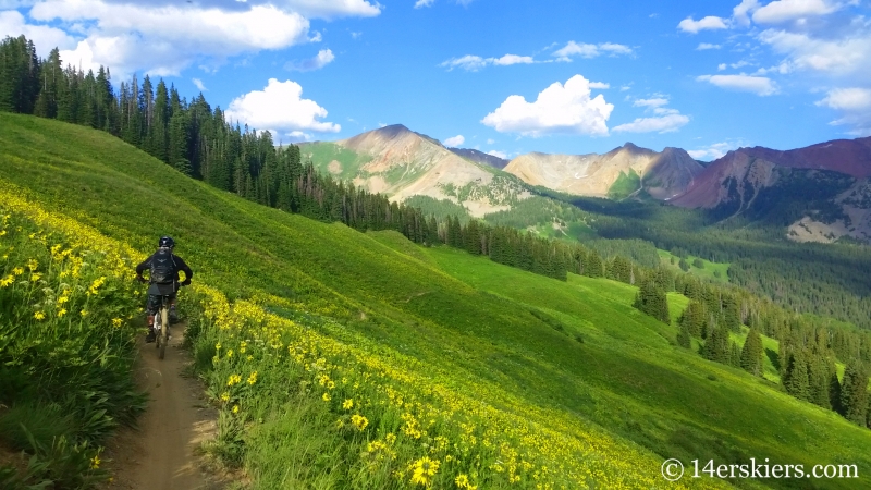 Larry Fontaine mountain biking 401 near Crested Butte, CO.