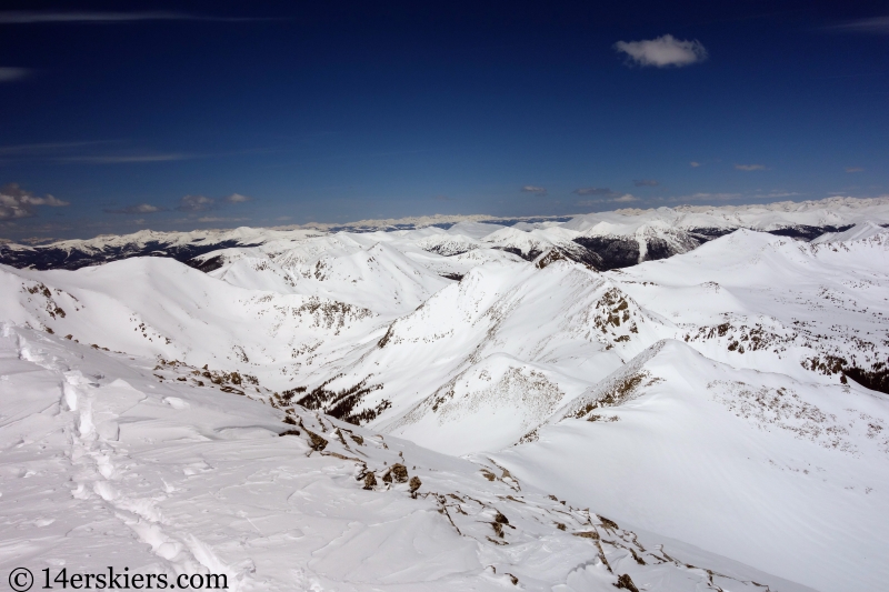 Backcountry skiing Mt. Aetna