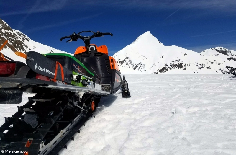 Backcountry skiing Afley Peak near Crested Butte, CO.