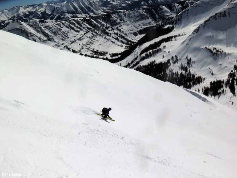 Backcountry skiing Afley Peak near Crested Butte, CO