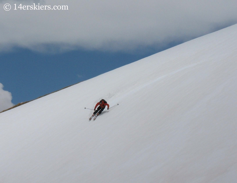 Frank Konsella backcountry skiing on Mount Antero.