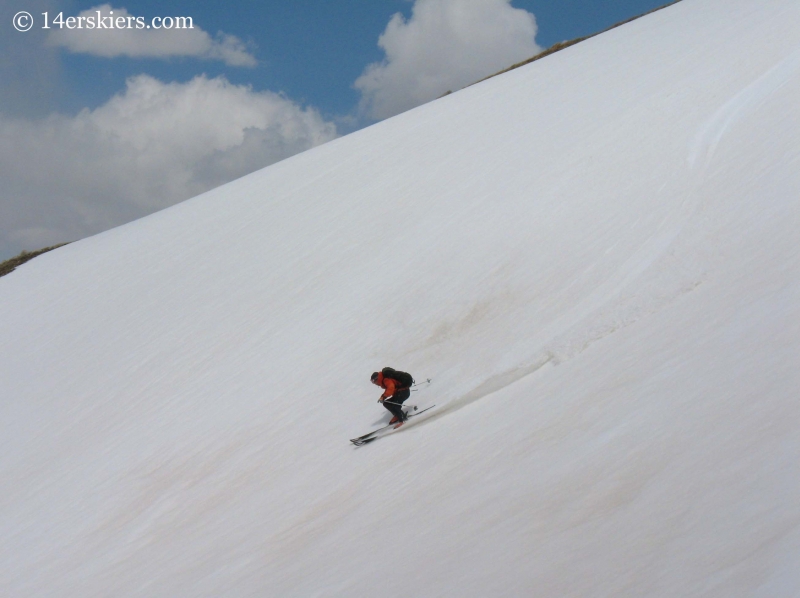 Frank Konsella backcountry skiing on Mount Antero.