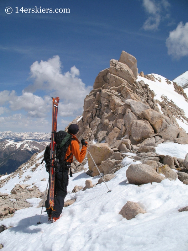 Ridge while ascending Mount Antero to go backcountry skiing. 