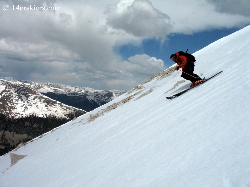 Frank Konsella backcountry skiing on Mount Antero.