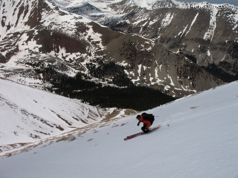 Frank Konsella backcountry skiing on Mount Antero.