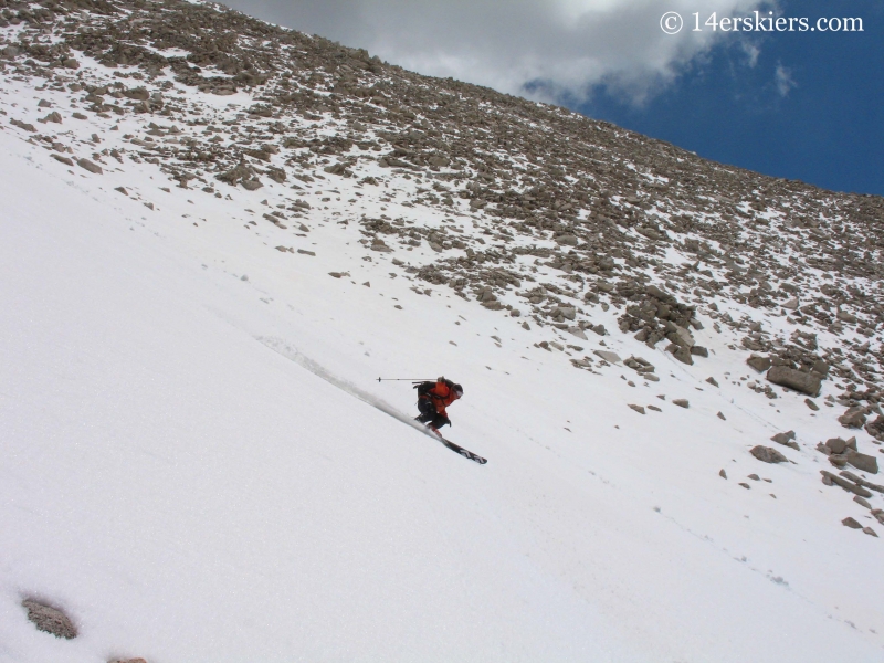 Frank Konsella backcountry skiing on Mount Antero.