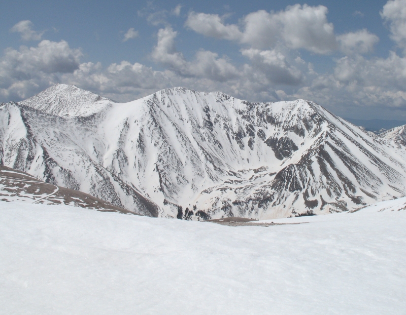 Mount Tabeguache seen from Mount Antero. 