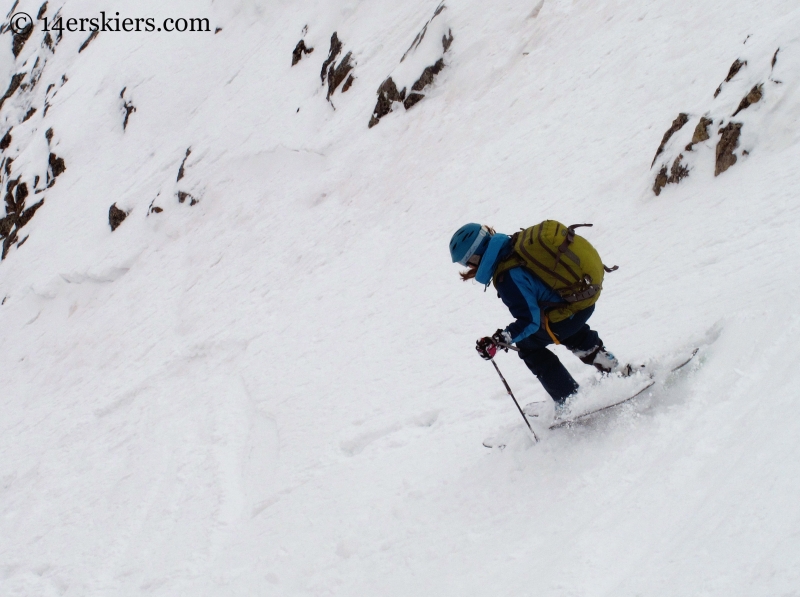 Brittany Konsella skiing