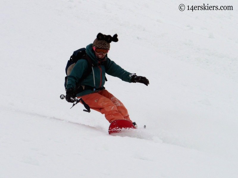 Susan Mol snowboarding