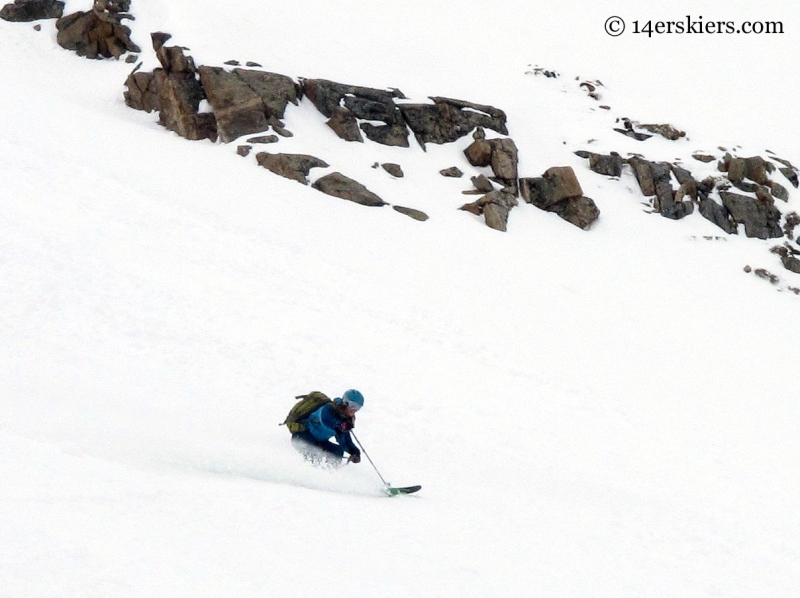 Brittany Konsella skiing