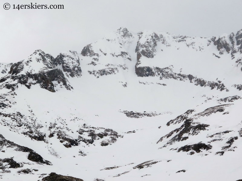 view of northeast couloir on Mount Arkansas