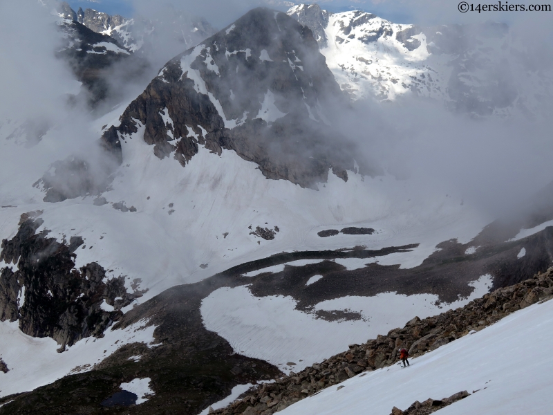 Summer skiing Indian Peaks Wilderness